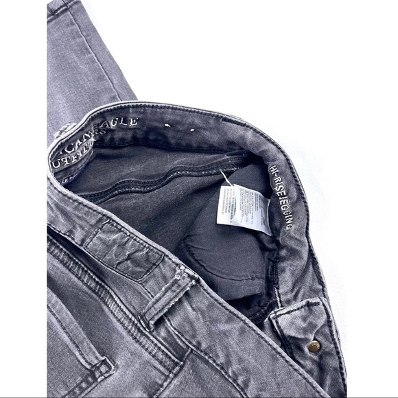 American Eagle Grey Wash Hi-Rise Jegging Super Super Stretch Jeans - Picture 4 of 6